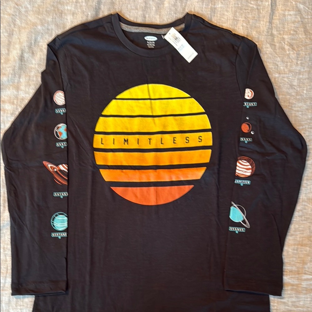 Black Long Sleeve Shirt with Limitless Graphic